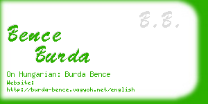 bence burda business card